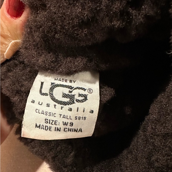 Women's Shoes UGG CLASSIC TALL II Sheepskin Boots, Brown 9 - Picture 8 of 8